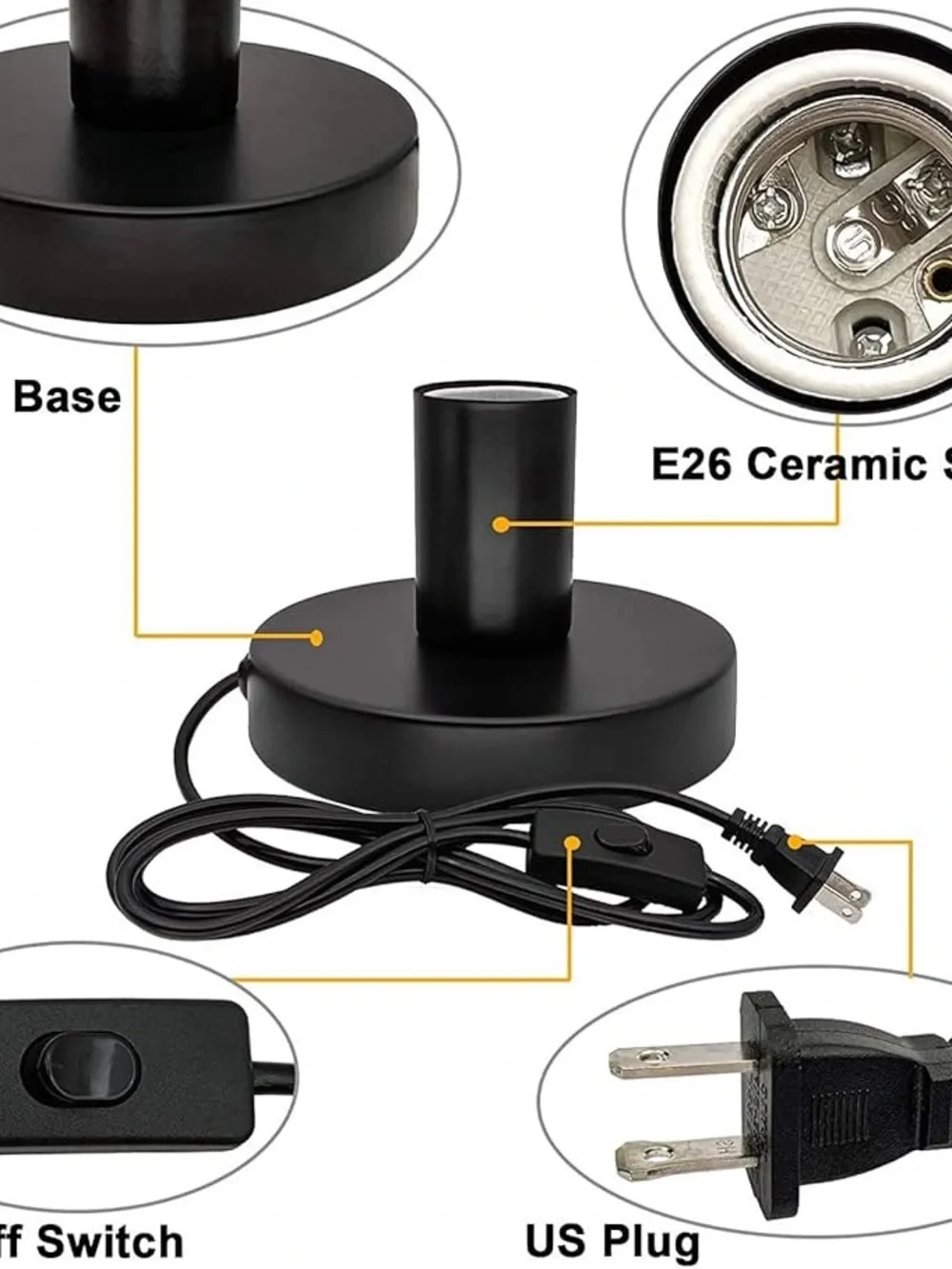 Black Minimalist Table Lamp for office